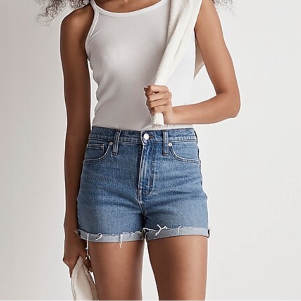 Madewell High-Rise Denim Blue Shorts